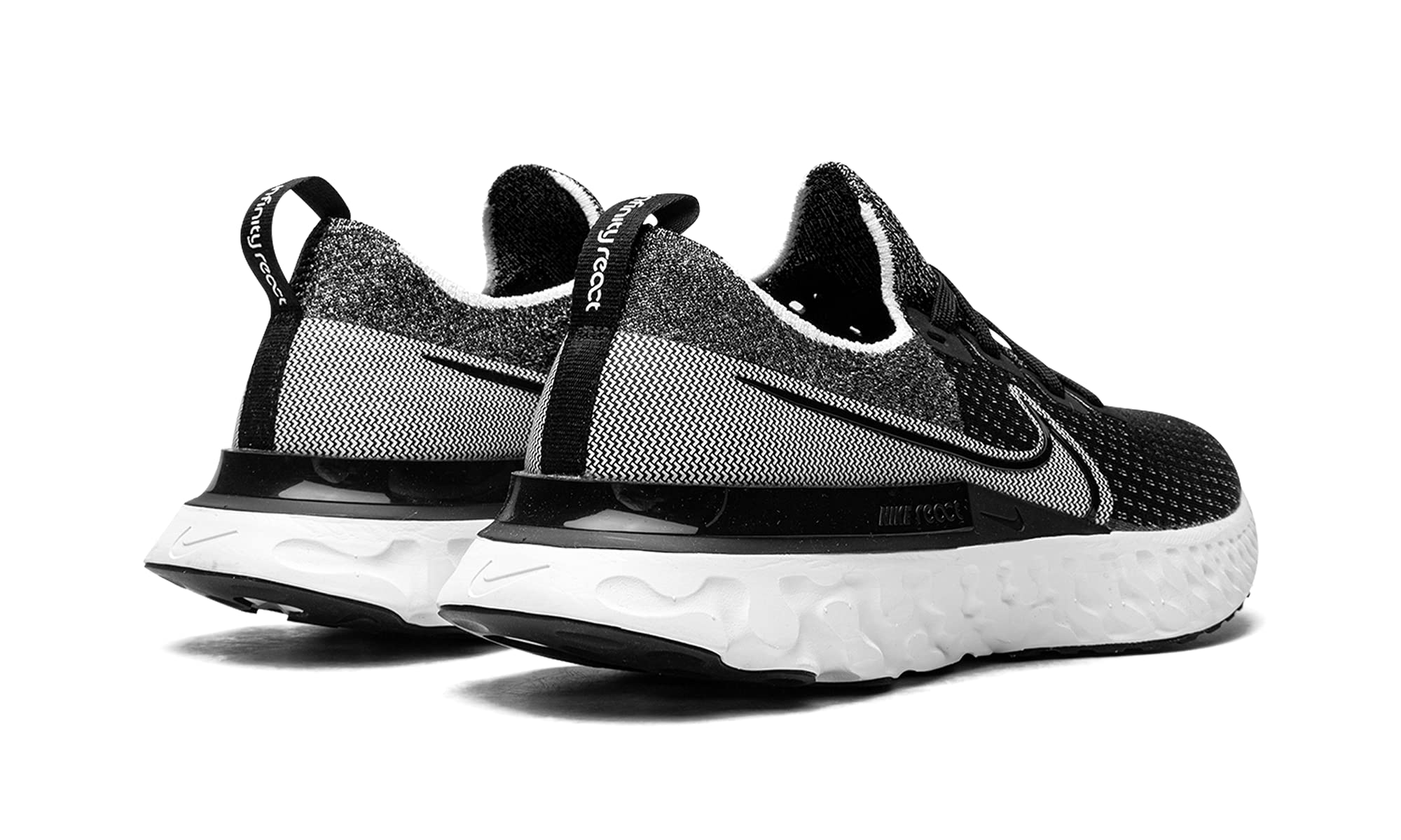 Nike React Infinity Run Flyknit Womens Running Shoe Cd4372-012 Size 5 Black/Black-White