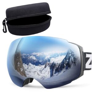 ZIONOR X4 Ski Goggles with a Hard EVA Protection Case