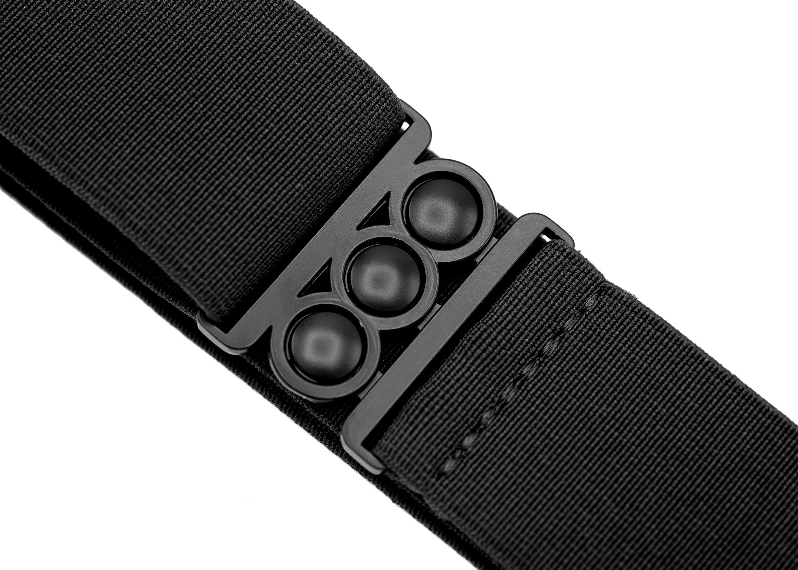 ONE-BELT No Show Invisible Elastic Belts for Women | Non Slip | Fits waist upto 50 Inch (Matte Black - BLACK)