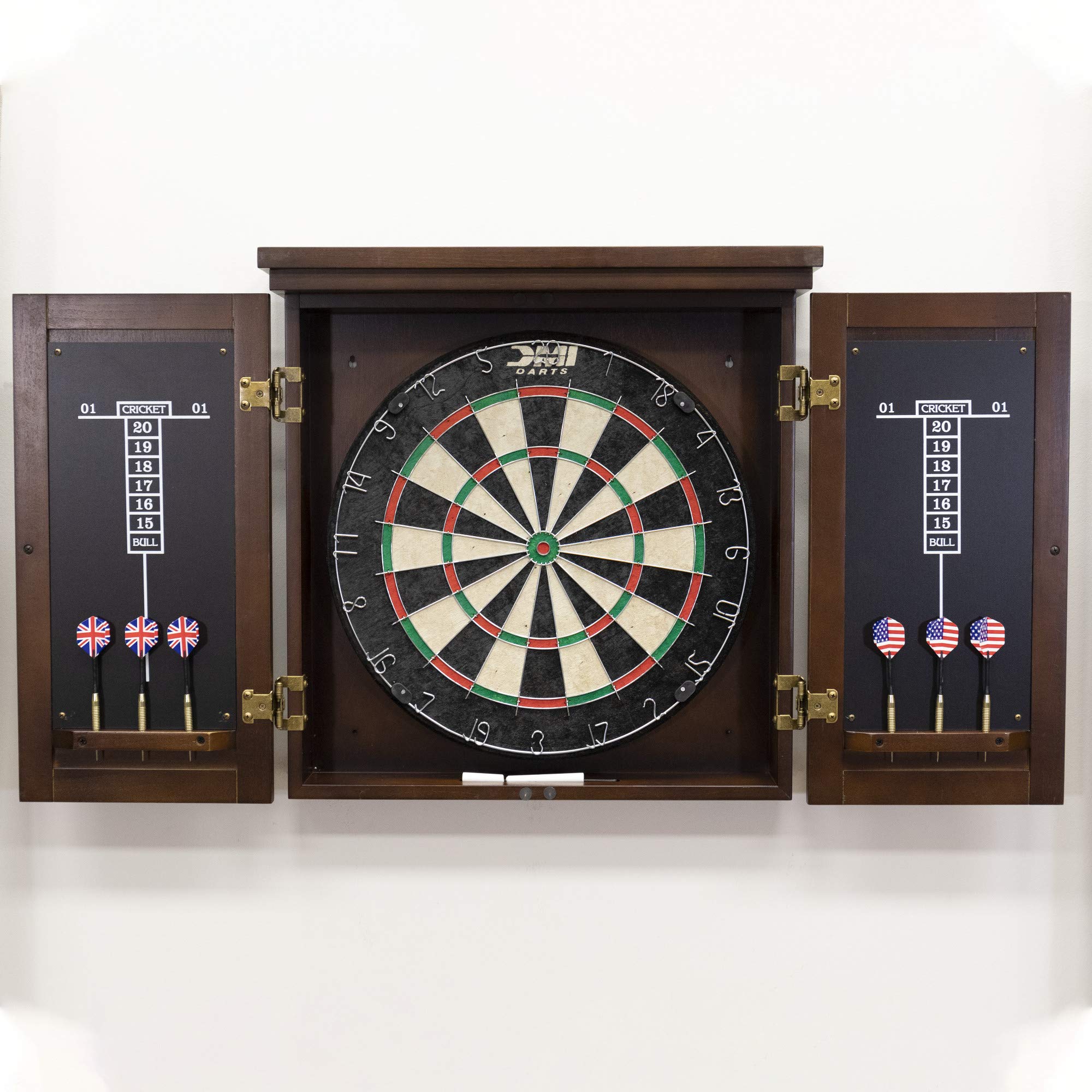 American Legend Traditional Dartboard Cabinet, brown