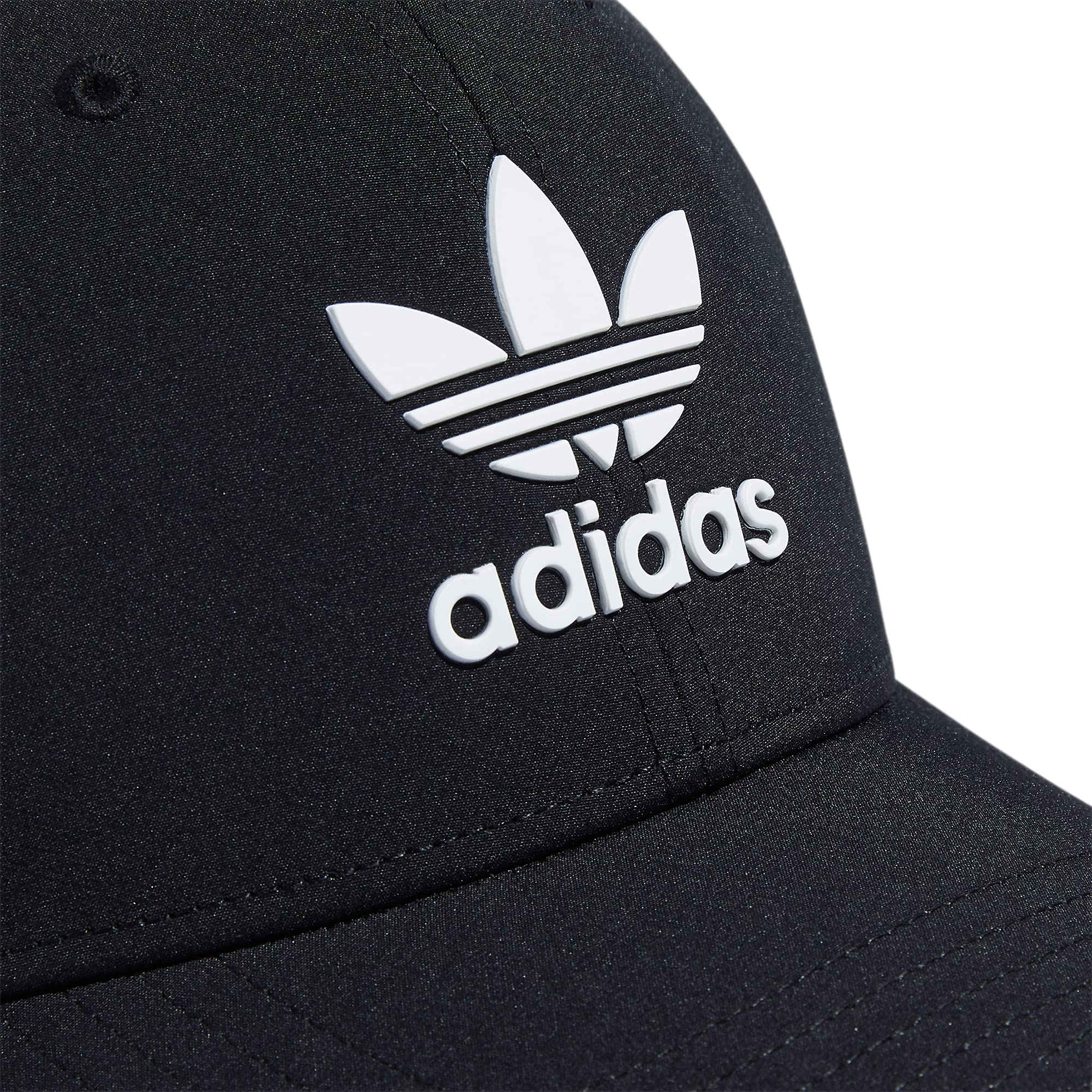 adidas Originals Men's Beacon Structured Precurve Snapback Cap, Black/White, One Size