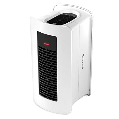 Honeywell VersaHeat Digital 2-in-1 Position Heater and Fan. Space Heater for indoor use, Bedroom, Office, Bathroom, and Garage. Easy-to-use touch controls. White