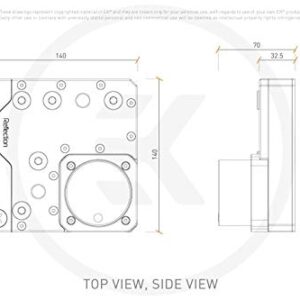 EKWB EK-Quantum Reflection Uni 140 D5 PWM Distroplate, Digital RGB, Plexi