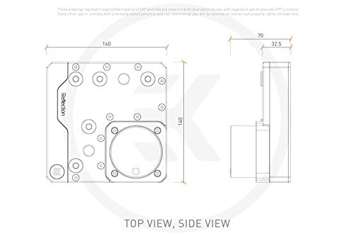 EKWB EK-Quantum Reflection Uni 140 D5 PWM Distroplate, Digital RGB, Plexi