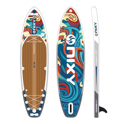 NIXY Newport G5 Inflatable Paddle Board | High-Performance, Durable, and Lightweight SUP for All Skill Levels with Welded Seams and 300 lbs. Capacity (Ibiza)