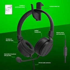 Snakebyte Xbox Headset Sx - Black/Green - Xbox Series Sx Stereo Gaming headphones, 40Mm audio Driver, detachable Microphone, Padded Headphones, 3, 5Mm Jack, Compatible