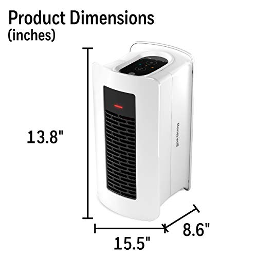 Honeywell VersaHeat Digital 2-in-1 Position Heater and Fan. Space Heater for indoor use, Bedroom, Office, Bathroom, and Garage. Easy-to-use touch controls. White