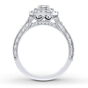 Aihpos Halo Engagement Rings for Women 1.25 Carat(ctw) Moissanite Wedding Rings 925 Sterling Silver 10K 14K 18K Gold Promise Anniversary Rings for Women with Free Text Engraving (14K Gold)