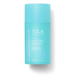 tula skin care protect + plump firming & hydrating face moisturizer - skincare-first, daily ageless moisturizer, minimizes the look of wrinkles & fine lines, 1.6 oz.