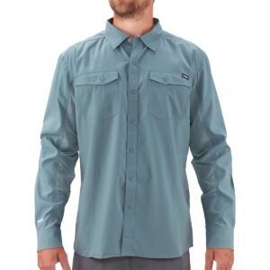 nrs men's guide long sleeve shirt-lead-m