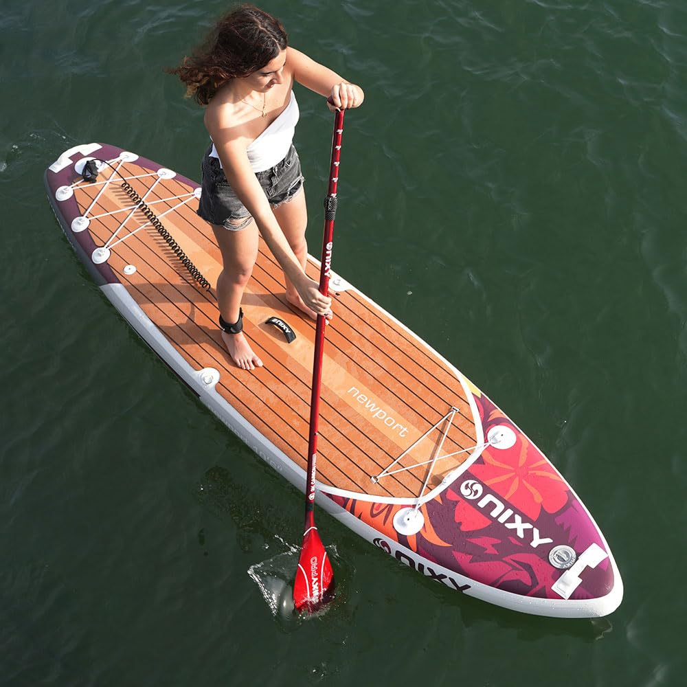 NIXY Newport G5 Inflatable Paddle Board | High-Performance, Durable, and Lightweight SUP for All Skill Levels with Welded Seams and 300 lbs. Capacity. (BoraBora)