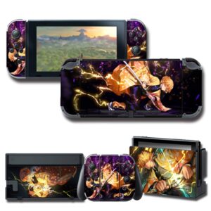 GilGames Skin Cover Decals for Nintendo Switch, Vinyl Stickers Protector Wrap Full Set Protective Faceplate Console Dock