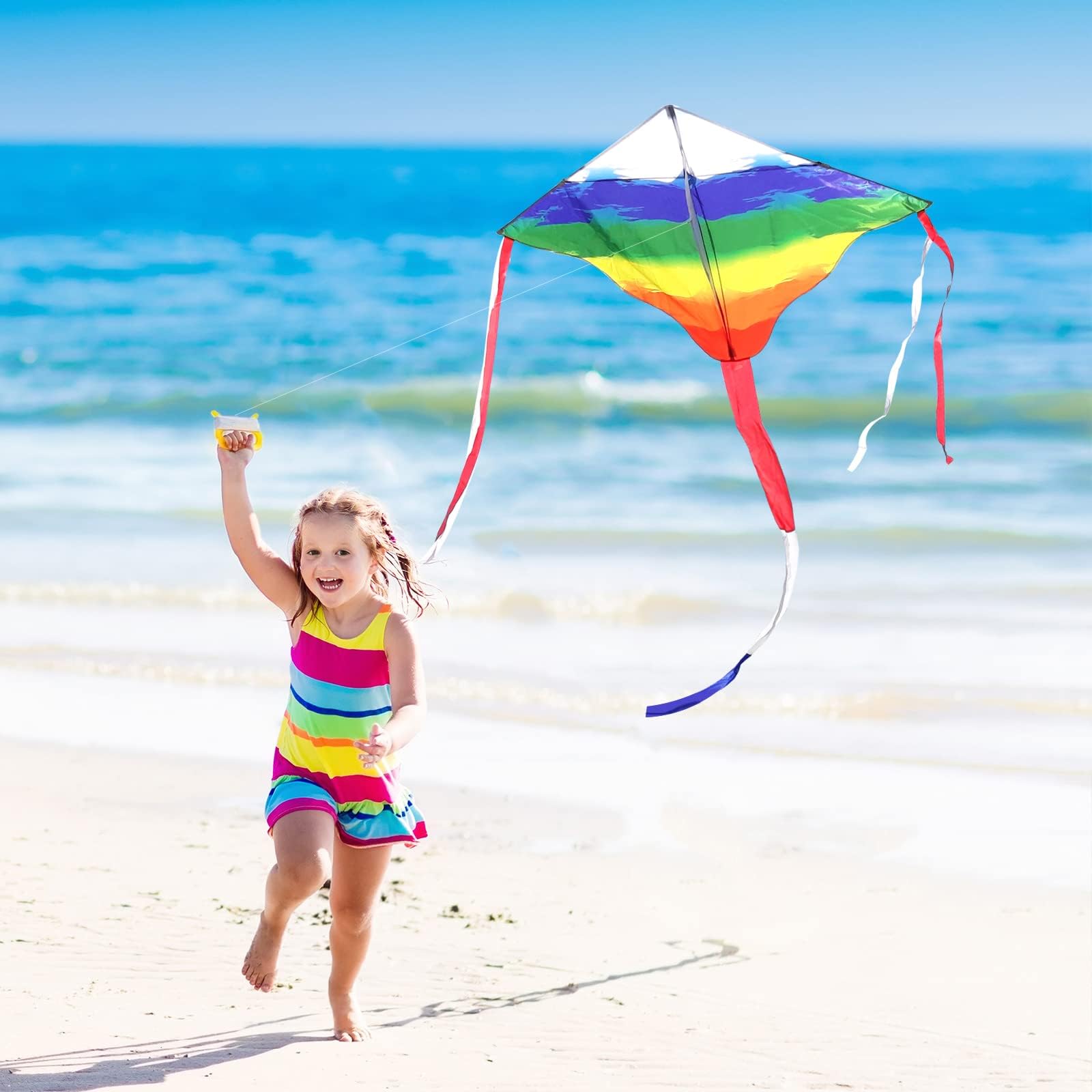 Simxkai Kite for Kids Adults,Easy to Fly,Best Delta Kite for Beginners Toddlers,Durable Kite c/w 300ft String