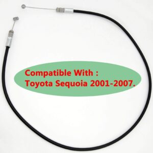 LIYYOO 64680-0C010 Liftgate Tailgate Hatch Lock Cable,Control Door Cable Assembly, Compatible with 2001-2007 Toyota Sequoia Replace#64680-0C010,69301-0C010