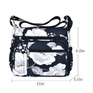 DENGSHANYANG Women Crossbody Bags Shoulder Bag Handbag Multiple Pockets Bag Nylon Messenger Purses