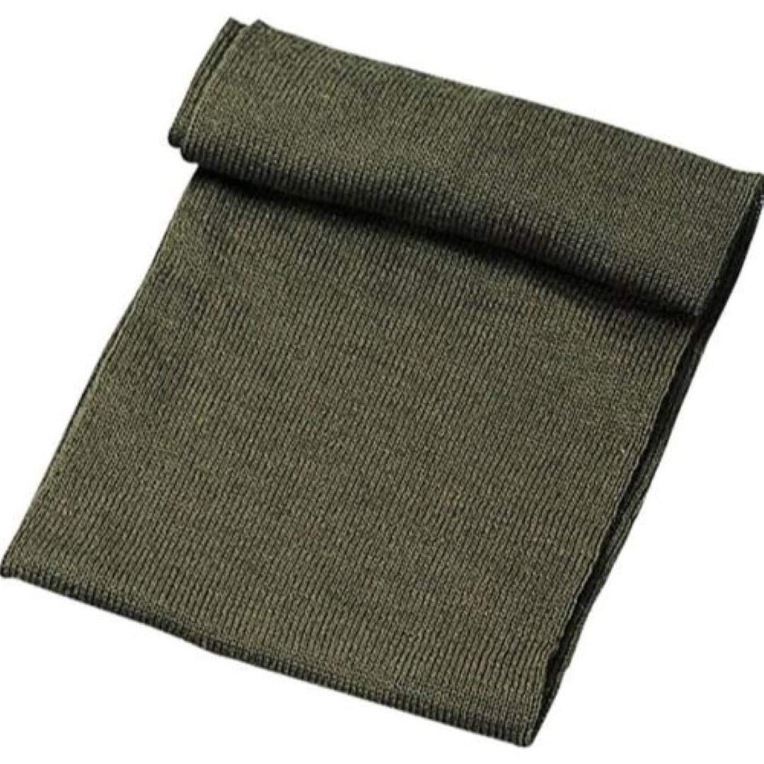 M MCGUIRE GEAR Genuine US Army Military GI 100% Wool Warm Knitted Winter/Fall Scarf, Knitted, Made in USA (OD Green)