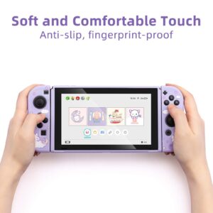 GeekShare Protective Case for Switch, Soft TPU Slim Case Cover Compatible with Nintendo Switch Console and Joy-Con (Grape Bunny)