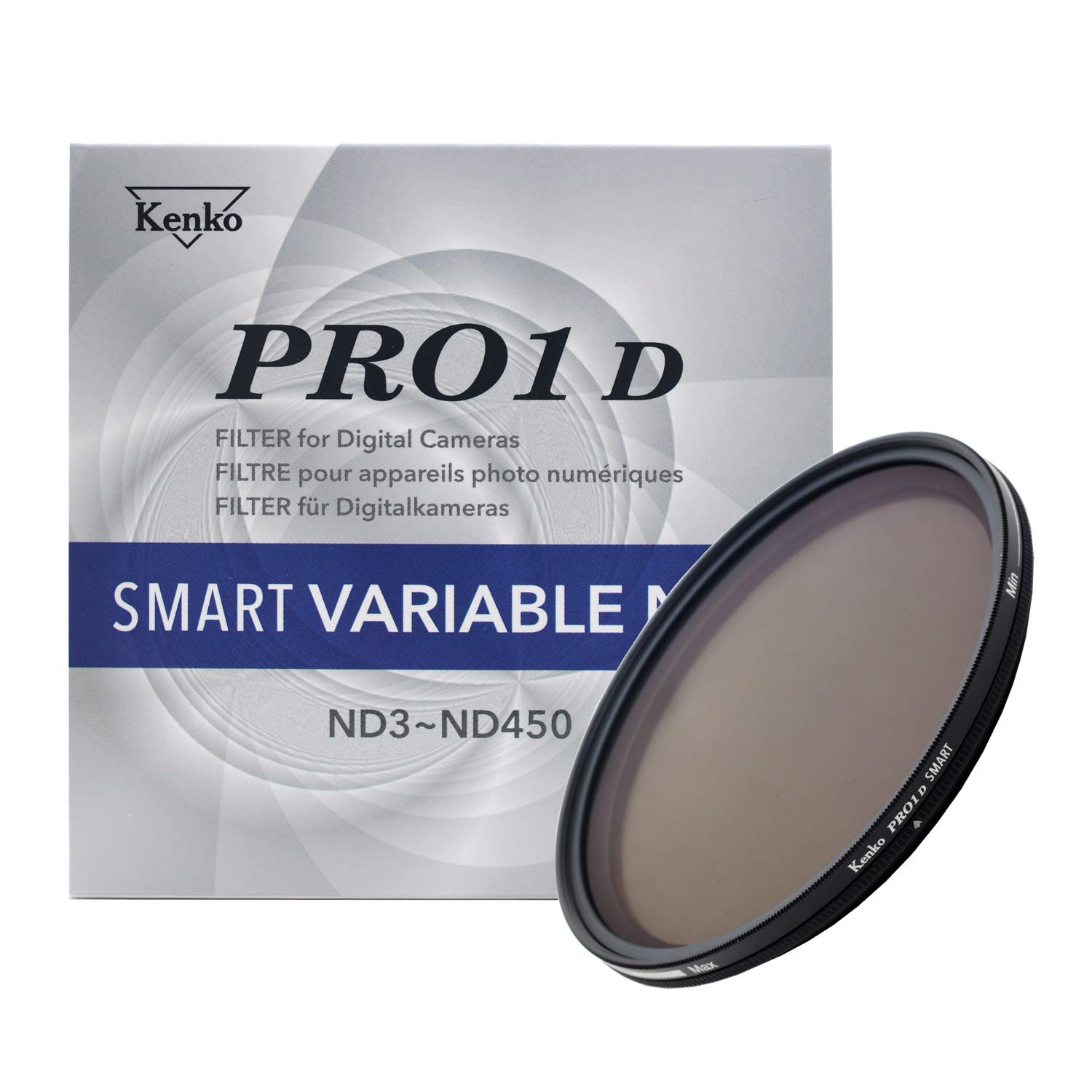 Kenko ND Filter PRO1D Smart Variable NDX3-450 Filter 67mm, for reducing The amount of light, Stepless concentration adjustment