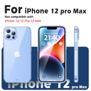 ORIbox iPhone 12 Pro Max Case Clear Matte Translucent Soft Edges Lightweight Shock Absorption Crystal Design Anti-Fingerprint