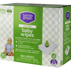 Berkley Jensen Green Tea & Cucumber Scented Baby Wipes, 9 pk./100 ct.