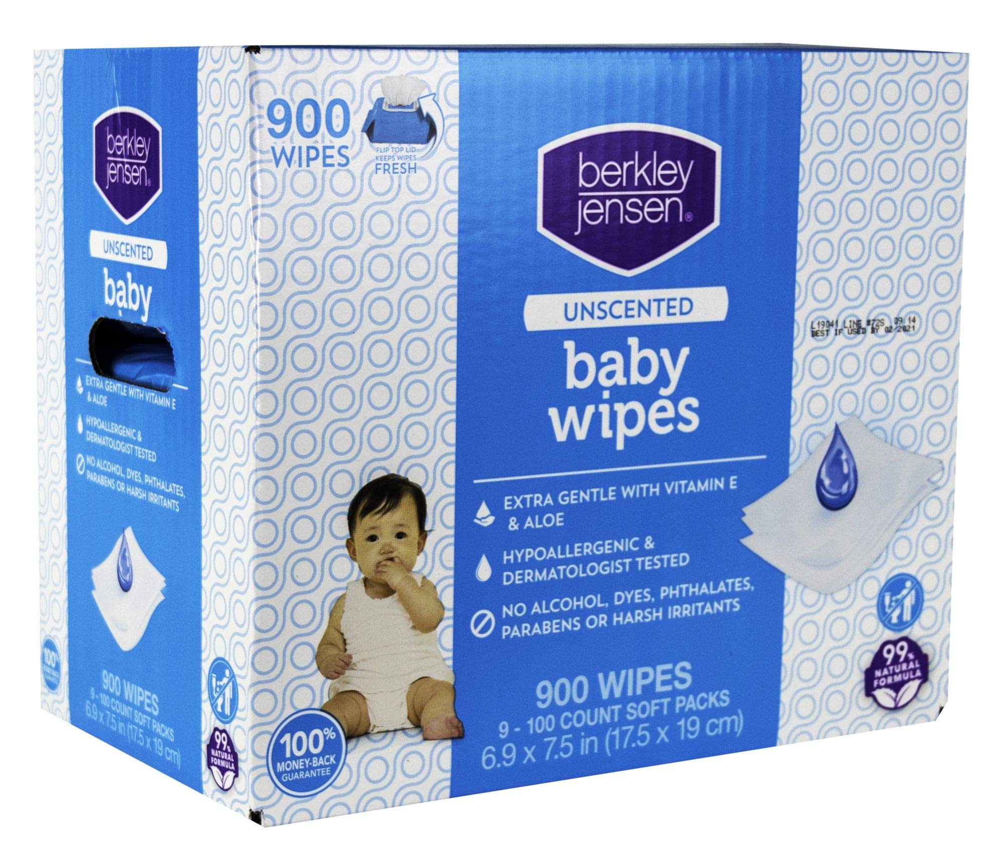 Berkley Jensen Unscented Baby Wipes, 9 pk./100 ct.