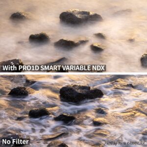 Kenko ND Filter PRO1D Smart Variable NDX3-450 Filter 55mm, for reducing The Amount of Light, Stepless Concentration Adjustment