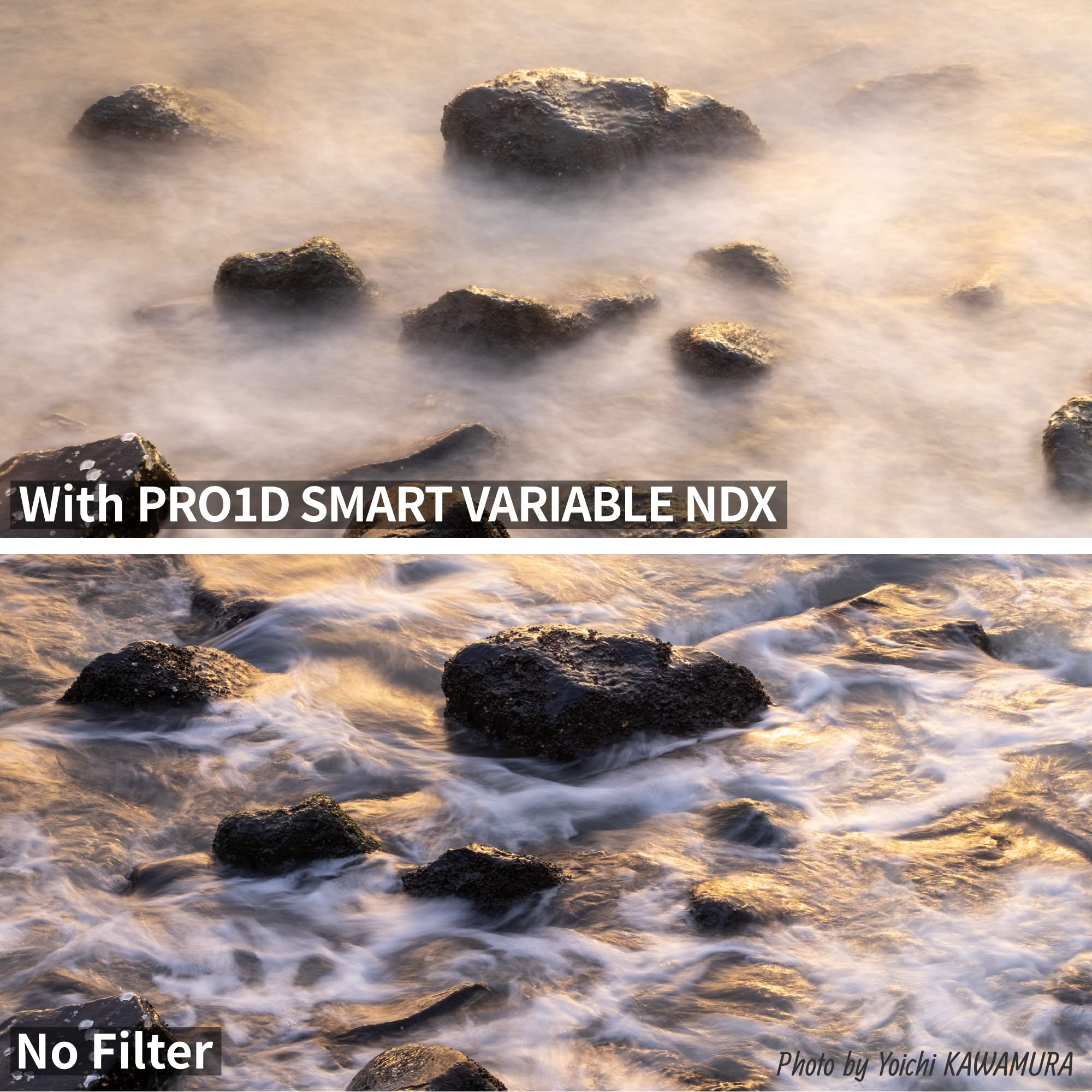 Kenko ND Filter PRO1D Smart Variable NDX3-450 Filter 58mm, for reducing The amount of light, Stepless concentration adjustment