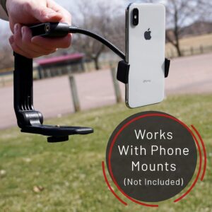 GENS Handheld Camera Stabilizer Grip - Universal U-Shaped Handle Works with DSLR, Mirrorless, & Video Cameras with 1/4"-20 Threaded Insert - Foldable Design with Extra Mounting Holes for Accessories