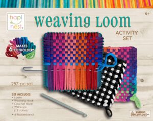 hapinest make your own potholders weaving loom kit arts and crafts kit for kids girls and boys ages 6 7 8 9 10 11 12 13 years old and up