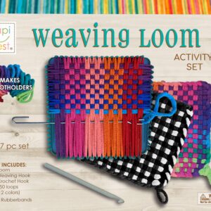 Hapinest Make Your Own Potholders Weaving Loom Kit Arts and Crafts Kit for Kids Girls and Boys Ages 6 7 8 9 10 11 12 13 Years Old and Up