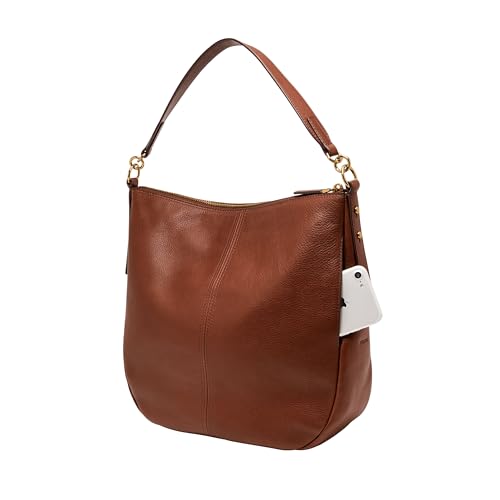 Fossil Women's Jolie Leather Hobo Purse Handbag, Brown (Model: ZB1434200)