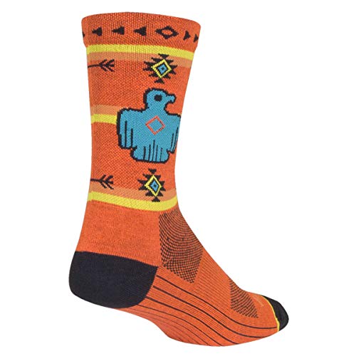 SockGuy Crew 6in Thunderbird Cycling/Running Socks (Thunderbird - S/M)