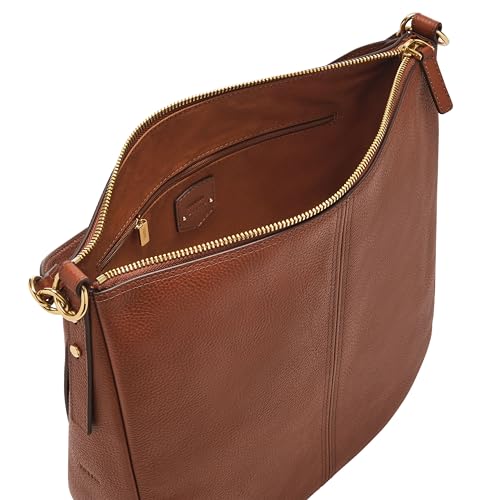 Fossil Women's Jolie Leather Hobo Purse Handbag, Brown (Model: ZB1434200)