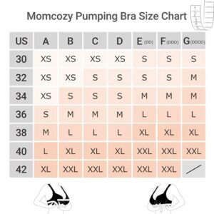 Pumping Bra, Momcozy Hands Free Pumping Bras for Women 2 Pack Supportive Comfortable All Day Wear Pumping and Nursing Bra in One Holding Breast Pump for Spectra S2, Bellababy, Medela, etc(XX-Large)