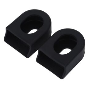 1 Pair Crank Boot Protectors, Silicone Crank Arm Boots for Mountain Bike Road Bike(Black)