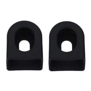 1 Pair Crank Boot Protectors, Silicone Crank Arm Boots for Mountain Bike Road Bike(Black)