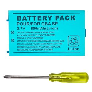 gameboy advance sp battery, tfseven 1pcs nintendo gba sp replacement battery 850mah 3.7v rechargeable lithium ion for nintendo gba sp gameboy anvance sp