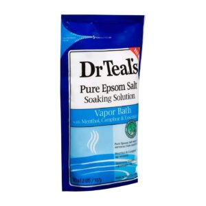 Dr. Teal's Pure Epsom Salt Vapor Bath Soaking Solution Gift Set (2 Pack, 2lbs ea.) - Menthol, Camphor, & Spearmint Essential Oils Help Open Up Sinuses and Clear the Mind During Cold and Allergy Season