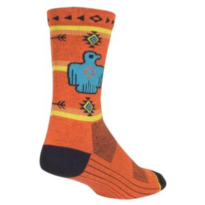 sockguy crew 6in thunderbird cycling/running socks (thunderbird - l/xl)