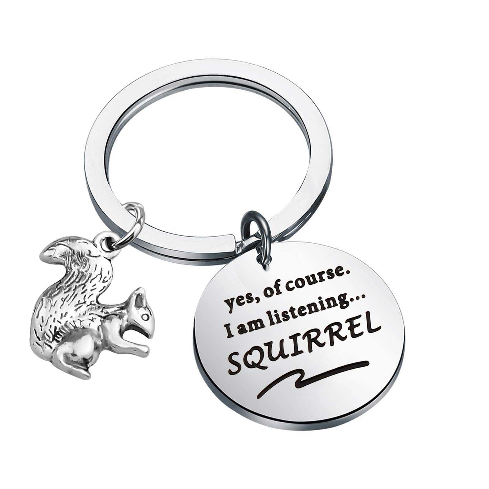 WSNANG Funny Squirrels Jewelry Forest Animal Jewelry Squirrels Lover Gift (Listening Squirrel KC)