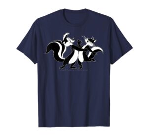 looney tunes pepe le pew & penelope portrait t-shirt