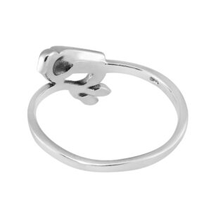 AeraVida Sweet Bird On a Leafy Branch .925 Sterling Silver Band Ring (7)