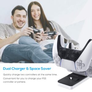 FASTSNAIL Charging Dock for PS5 Controller, Charging Station Charger Stand for PS5 Wireless Controller with Type-C Charging Cable