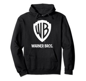 warner brothers wb blue logo c1 pullover hoodie