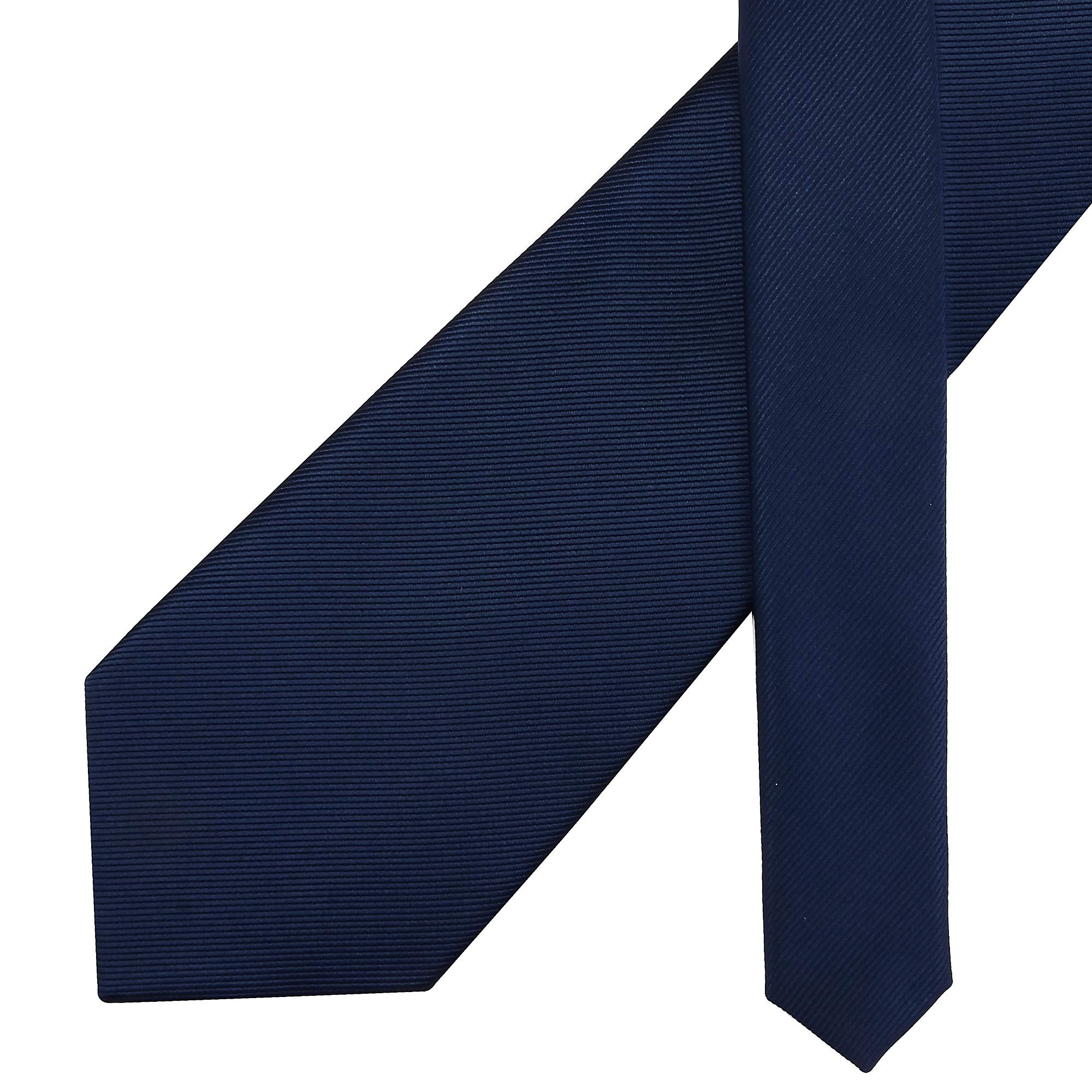 GUSLESON Classic Men's Wedding Ties for Men Silk Navy Blue Tie Solid 8cm Necktie (0791-03)