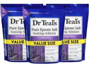 dr teal's epsom salt 3-pack (21lbs total) lavender soothe & sleep