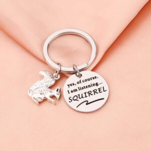 WSNANG Funny Squirrels Jewelry Forest Animal Jewelry Squirrels Lover Gift (Listening Squirrel KC)