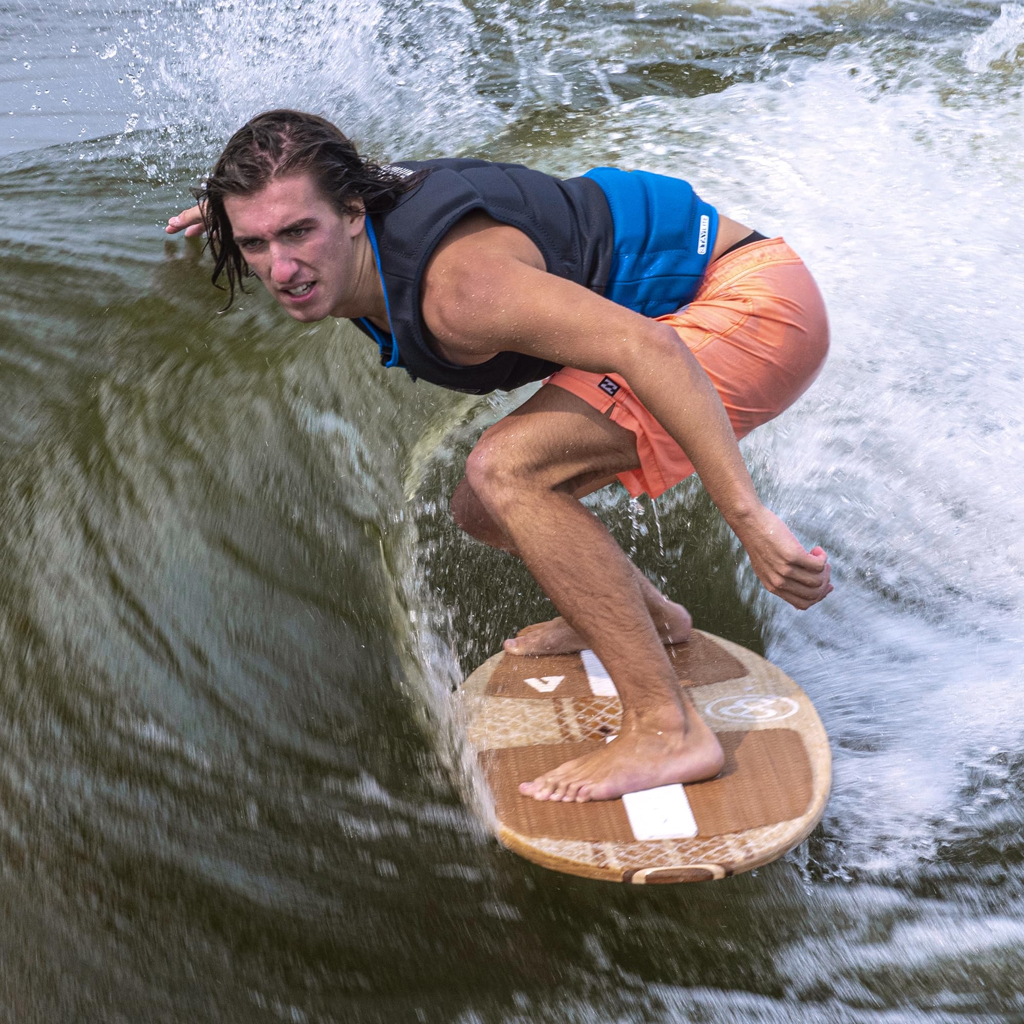 Mens Neoprene Wakesurf Comp Vest - Designed Exclusively for Wake Surfing, but Great for All Other Watersports Activities! (Cobalt, Small)