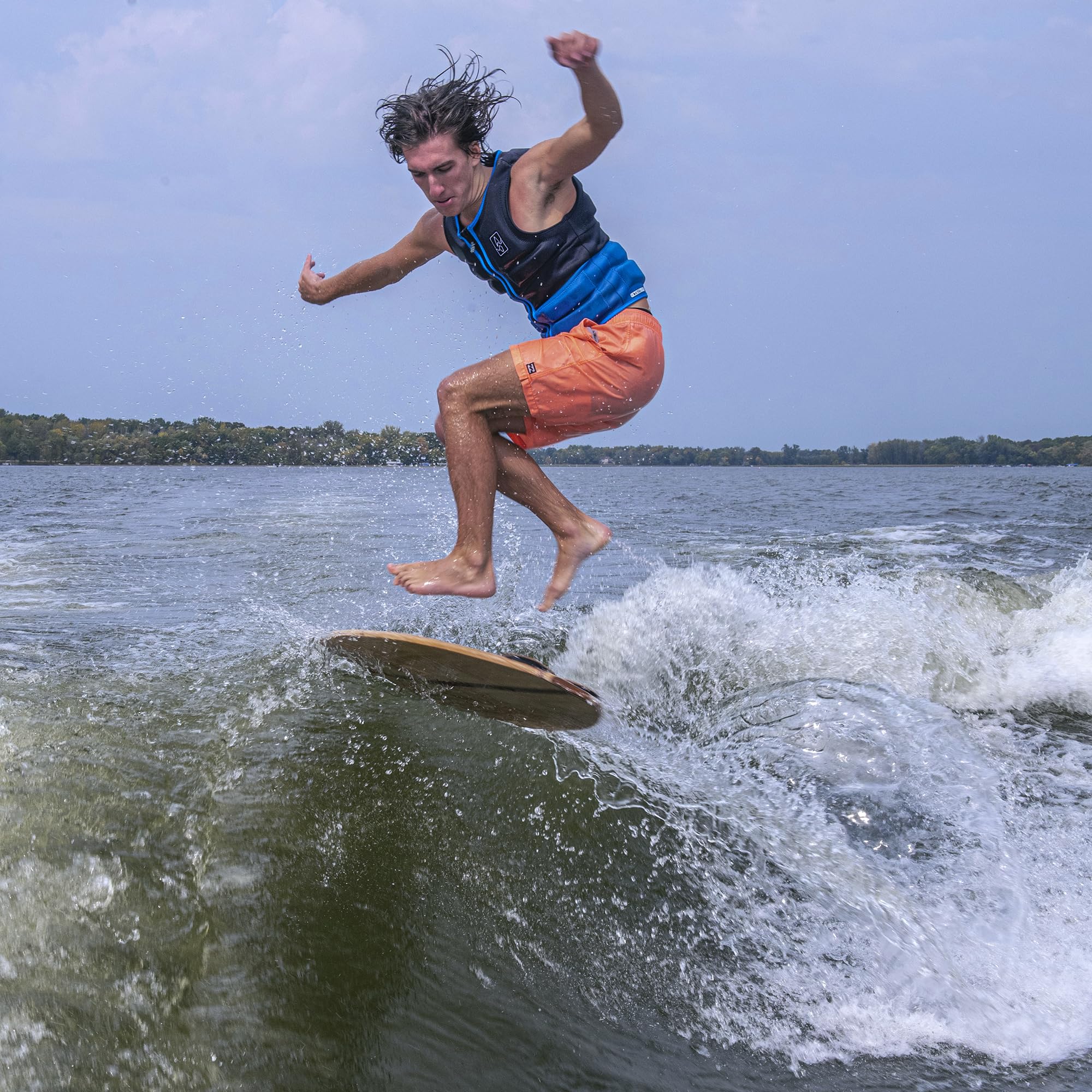 Mens Neoprene Wakesurf Comp Vest - Designed Exclusively for Wake Surfing, but Great for All Other Watersports Activities! (Cobalt, Small)