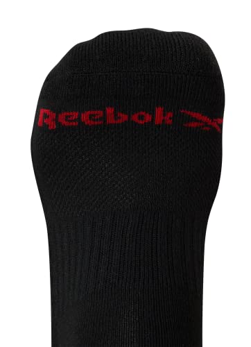 Reebok Men's Athletic No-Show Low Cut Socks with Cushion Comfort (12 Pack), Size 6-12.5, Classic Black